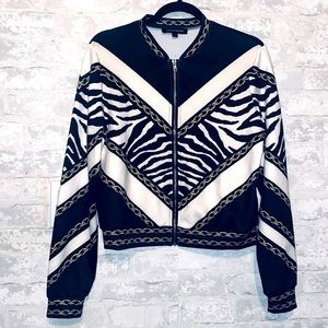 Zebra Chain Print Jacket & Leggings Set